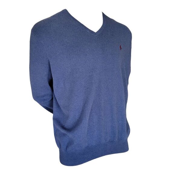 Polo Ralph Lauren Mens V-Neck Pima Cotton Sweater (Size XXL) - Picture 7 of 7